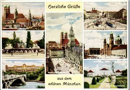 58374 - Deutschland - München , Mehrbildkarte - gelaufen 1959