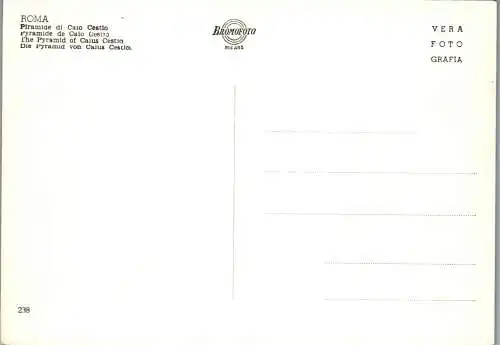 58381 - Italien - Rom , Piramide di Caio Cestio , Pyramide - nicht gelaufen