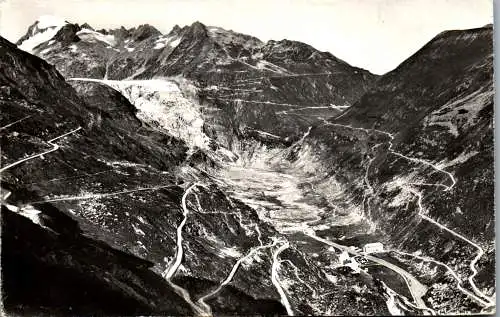 58383 - Schweiz - Rhonegletscher , Grimselstrasse , Furkapass - gelaufen 1956