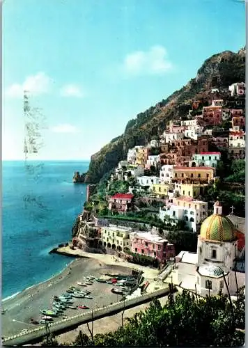 58388 - Italien - Positano , Panorama e Marina  - gelaufen 1961