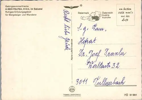 58399 - Steiermark - Palfau , mit Hochkar , Panorama , Salzatal - nicht gelaufen