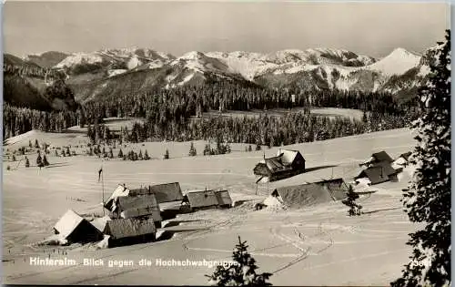 58400 - Steiermark - Hinteralm , Blick gegen die Hochschwabgruppe , Hochschwab - gelaufen 1951