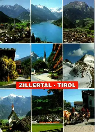 58407 - Tirol - Zillertal , Mehrbildkarte - gelaufen 2001