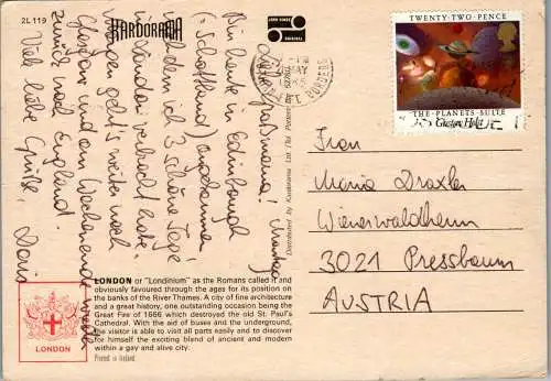 58417 - Großbritannien - London , Mehrbildkarte - gelaufen 1985