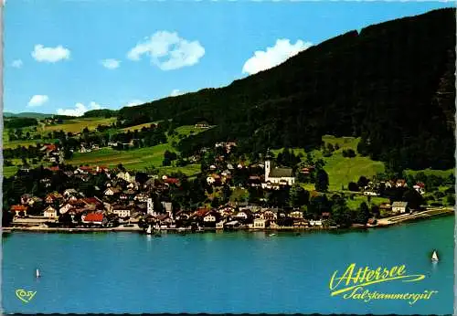 58424 - Oberösterreich - Attersee , Panorama - gelaufen