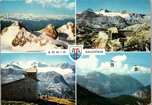 58432 - Steiermark - Dachstein , Berghaus Krippenstein , Dachsteinbahn , Mehrbildkarte - gelaufen 1961