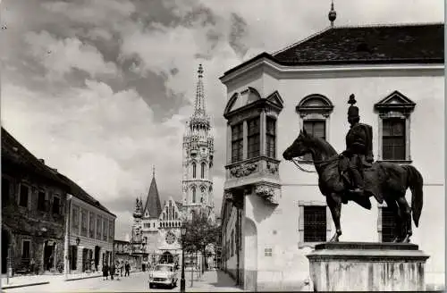 58439 - Ungarn - Budapest , Varmuzeum a Matyas templommal - nicht gelaufen