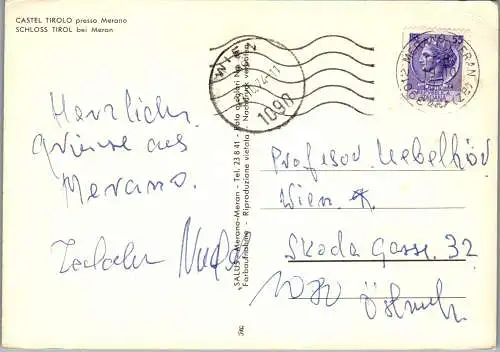 58444 - Italien - Meran , Castel Tirolo , Schloss Tirol - gelaufen 1974