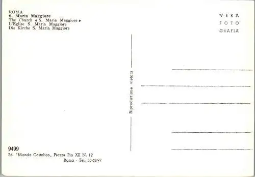 58451 - Italien - Rom , S. Maria Maggiore - nicht gelaufen
