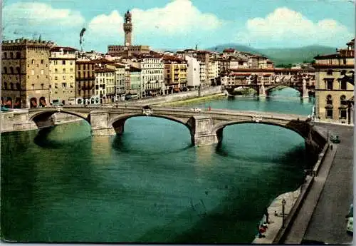 58456 - Italien - Firenze , Ponte Santa Trinidad - gelaufen 1963