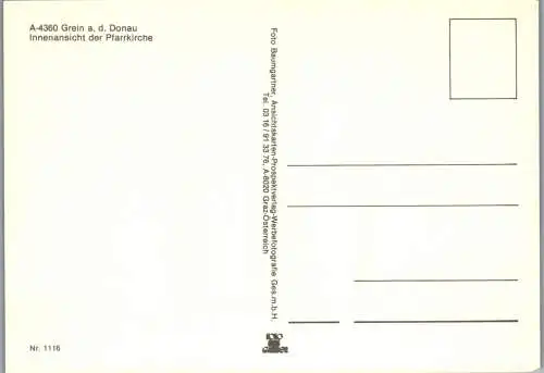 58480 - Oberösterreich - Grein , an der Donau , Innenansicht der Pfarrkirche - nicht gelaufen