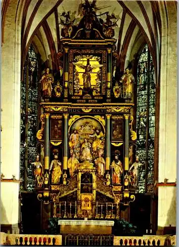 58490 - Kirchen - Mondsee , Stiftskirche , Hochaltar - nicht gelaufen