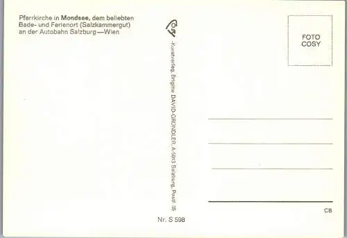 58491 - Oberösterreich - Mondsee , Pfarrkirche - nicht gelaufen