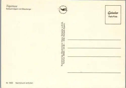 58494 - Deutschland - Rottach Egern , Tegernsee mit Blauberge - nicht gelaufen