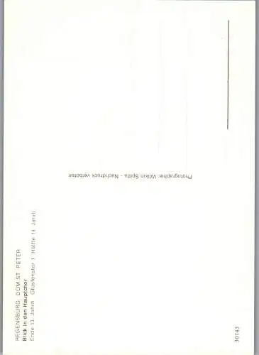 58504 - Kirchen - Regensburg , Dom St. Peter , Blick in den Hauptchor - nicht gelaufen