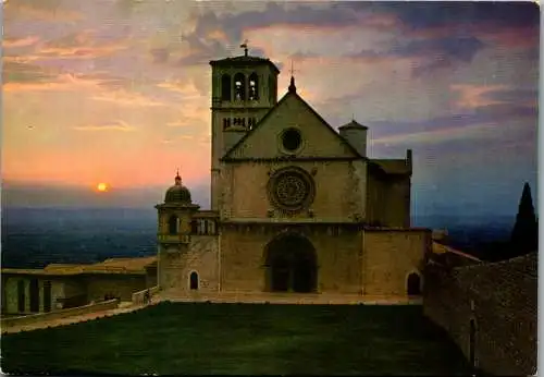 58514 - Italien - Assisi , Basilica di San Francesco , Tramonto - nicht gelaufen