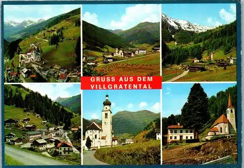 58516 - Tirol - Villgratental , Außervillgraten , Kalkstein , Innervillgraten , Mehrbildkarte - nicht gelaufen