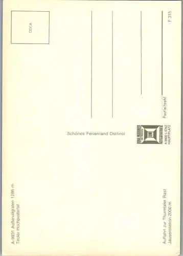 58526 - Tirol - Außervillgraten , Hochpustertal - nicht gelaufen