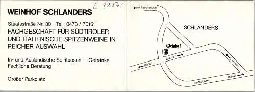 58527 - Italien - Vinschgau , Schlanders , Weinhof , Silandro - nicht gelaufen