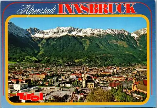 58534 - Tirol - Innsbruck , Panorama gegen die Nordkette - gelaufen