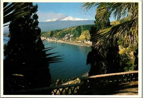 58535 - Italien - Taormina , Panorama su Giardini e l'Etna - gelaufen