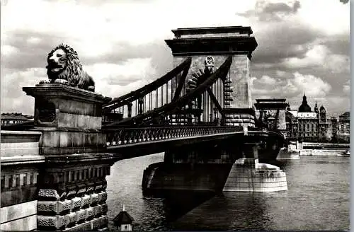 58545 - Ungarn - Budapest , Lanchid , Kettenbrücke - nicht gelaufen