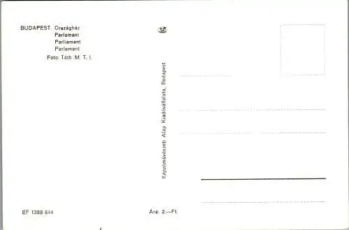 58548 - Ungarn - Budapest , Orszaghaz , Parlament - nicht gelaufen