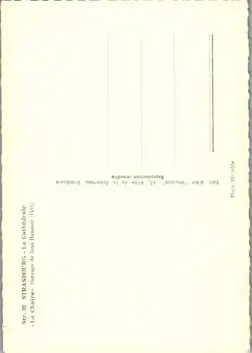 58549 - Kirchen - Strasbourg , La Carthedrale , La Chaire - nicht gelaufen