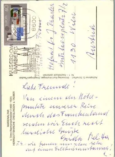 58551 - Deutschland - Creglingen , Marienaltar Creglingen a. Tauber - gelaufen 1987