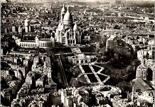 58559 - Frankreich - Paris , La Basilique du Sacre Coeur de Montmartre - gelaufen 1956