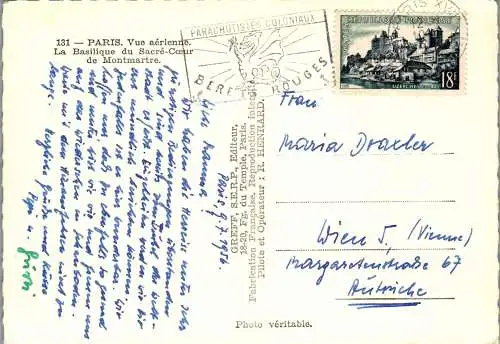 58559 - Frankreich - Paris , La Basilique du Sacre Coeur de Montmartre - gelaufen 1956