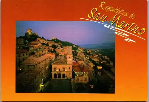 58561 - San Marino - Repubblica , Tre Torri e panorama della citta - gelaufen 1993