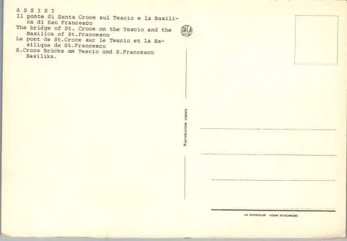 58564 - Italien - Assisi , Il Ponte di Santa Croce sul Tescio e la Basilica di San Francesco - nicht gelaufen