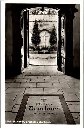 58573 - Oberösterreich - Linz , Stift St. Florian , Anton Bruckner Gedenkstein - gelaufen 1956