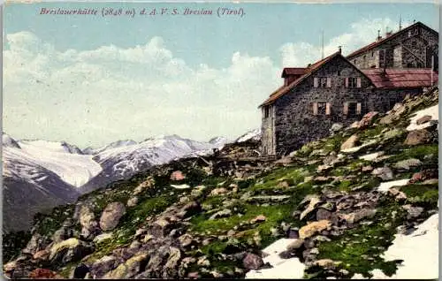 58580 - Tirol - Vent , Breslauerhütte - gelaufen 1946