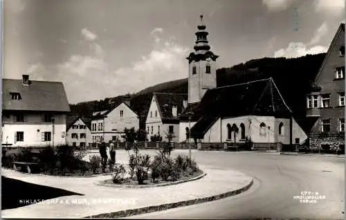 58588 - Steiermark - Niklasdorf , an der Mur , Hauptplatz - gelaufen