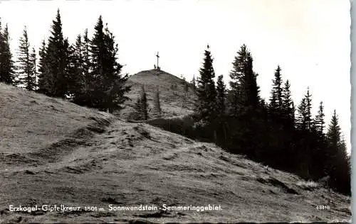 58601 - Niederösterreich - Erzkogel , Gipfelkreuz , Sonnwendstein , Semmeringgebiet , Semmering - gel. 1956