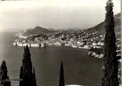 58603 - Kroatien - Dubrovnik , Panorama - gelaufen 1962