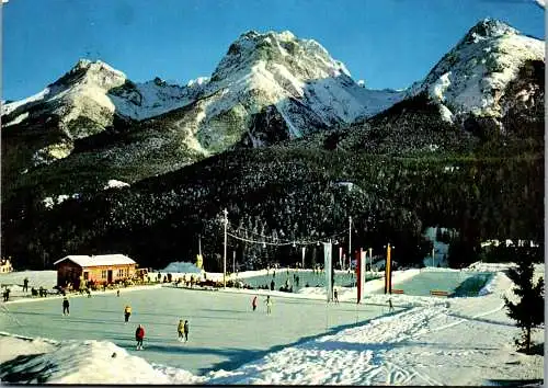 58610 - Schweiz - Scuol Tarasp Vulpera , Wintersportplatz , Eislaufplatz - gelaufen 1967