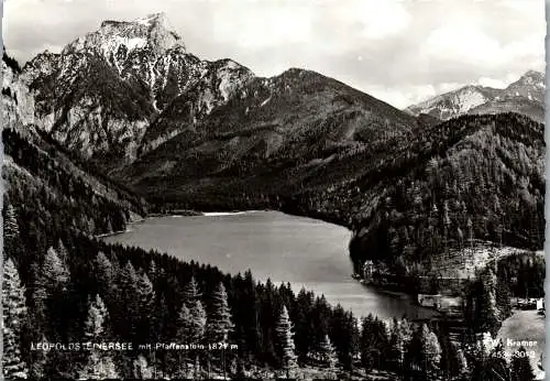 58613 - Steiermark - Eisenerz , Leopoldsteinersee mit Pfaffenstein - gelaufen 1968