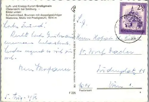 58634 - Salzburg - Großgmain , Mehrbildkarte - gelaufen 1976