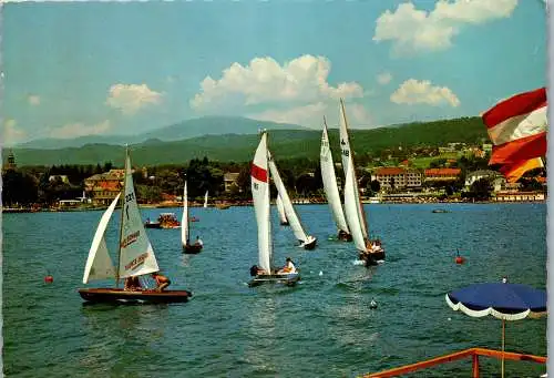 58646 - Kärnten - Velden , am Wörthersee , Segelboot - gelaufen 1968