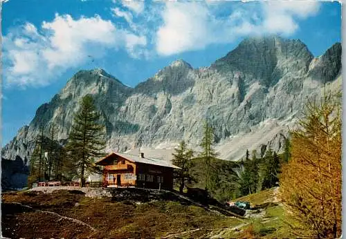 58651 - Steiermark - Ramsau , Thürlwandhütte mit Dachstein Südwänden - gelaufen 1965