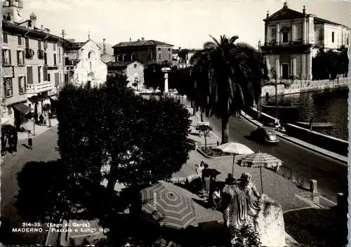 58656 - Italien - Maderno , Piazzale e Lungo lago - nicht gelaufen 1954