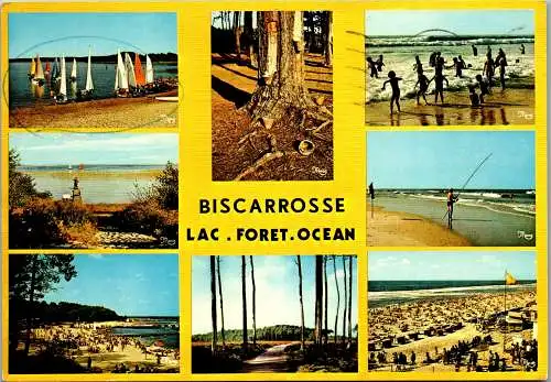 58667 - Frankreich - Biscarrosse , Landes , Mehrbildkarte - gelaufen 1976