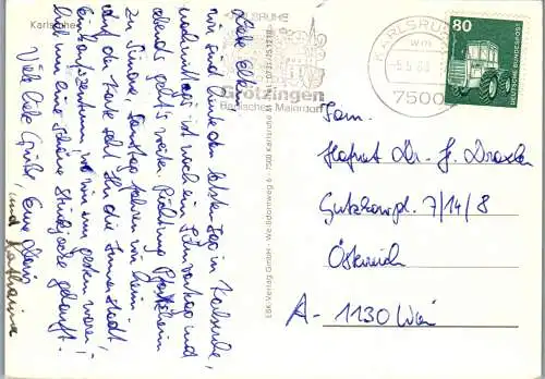 58686 - Deutschland - Karlsruhe , Ansicht , View - gelaufen 1983