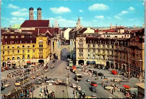 58690 - Deutschland - München , Stachus mit Karlstor - gelaufen 1981