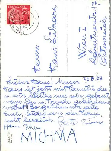 58693 - Deutschland - München , Rathaus - gelaufen 1958