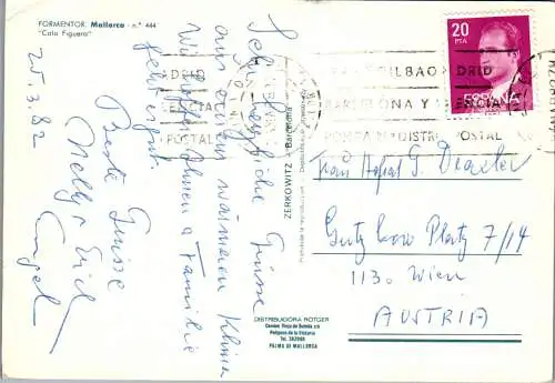 58703 - Spanien - Mallorca , Formentor , Cala Figuera - gelaufen 1982
