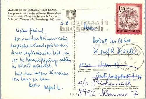 58706 - Salzburg - Bad Gastein , Radhausberg , Panorama - gelaufen